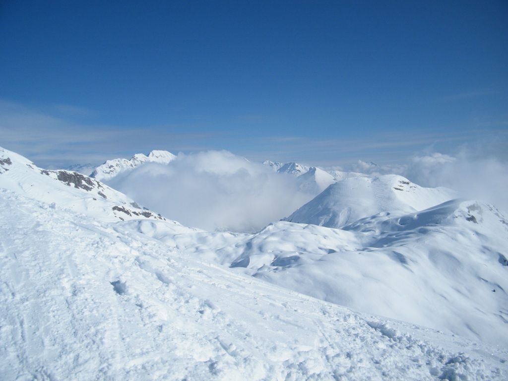 A cima Grem con le ciaspole